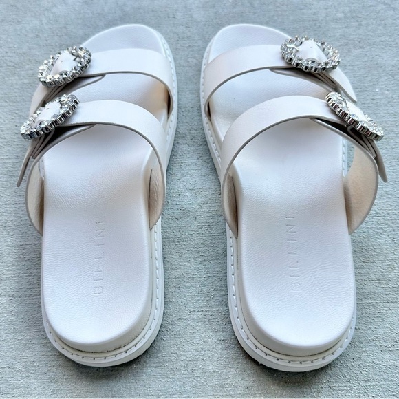 NWT Billini Ivory Zen Platform Rhinestone Sandal - Picture 9 of 11